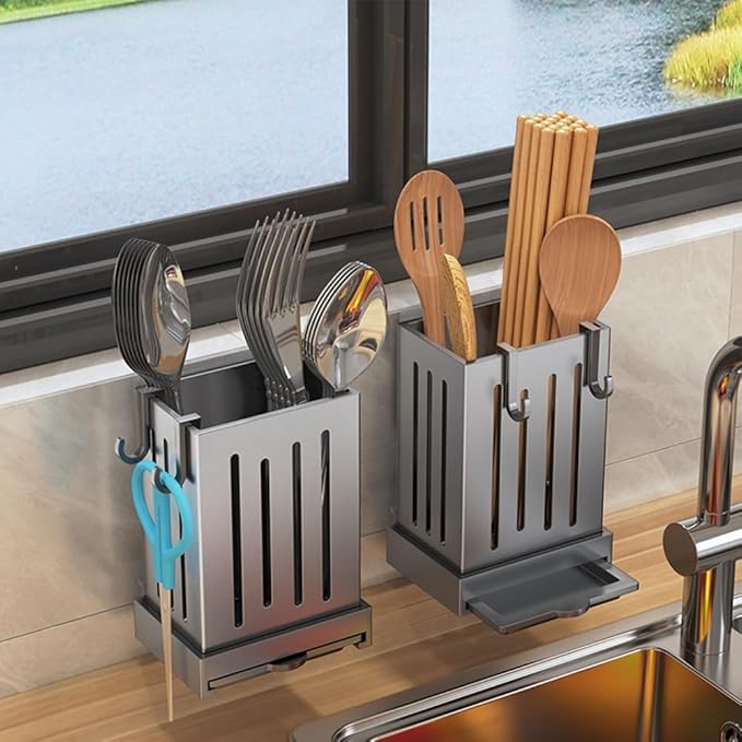 rangement a couverts evier